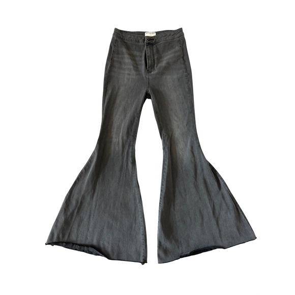 We The Free Denim - WE THE FREE Womens Gray Flared Bell Bottom Jeans Size 28